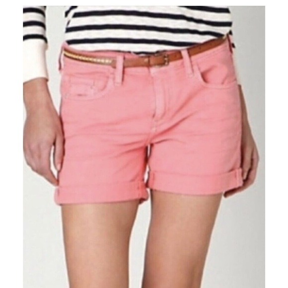 Anthropologie Pants - Anthropologie Pilcro Hyphen Chino Shorts Size 26 Pink Boho Classic Stret…